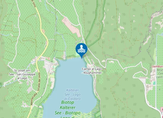 Map of LAGO DI CALDARO - NORDEST, DAVANTI HOTEL