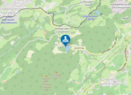 Map of LAGO DI COSTALOVARA - CENTRO LAGO