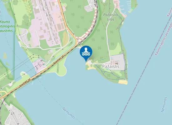 Map of KAUNO MARIU II PAPLUDIMIO