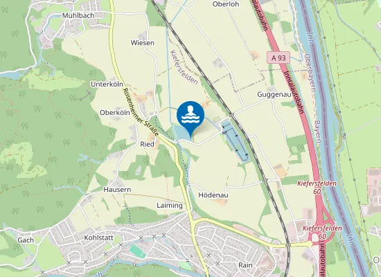 Map of KREUTHSEE KIEFERSFELDEN OSTUFER