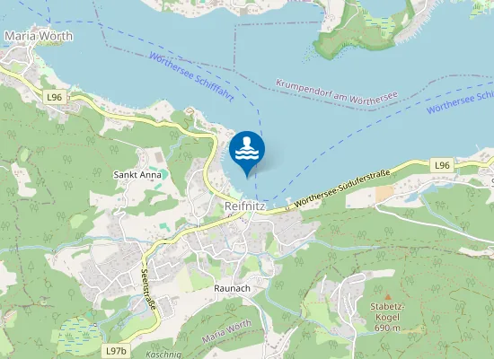 Map of WÖRTHERSEE, REIFNITZ