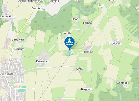 Map of KETTENHAMMER WEIHER GRIESSTAETT BADESTEG
