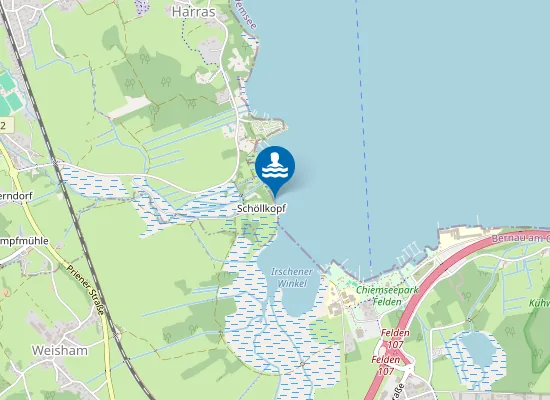 Map of CHIEMSEE PRIEN BADEPLATZ SCHOELLKOPF