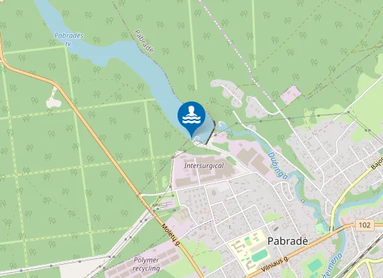 Map of Pabrades Tvenkinys