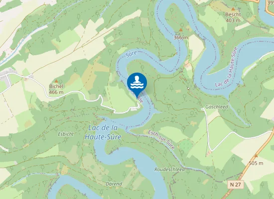 Map of Lac De La Haute Sure-Rommwiss