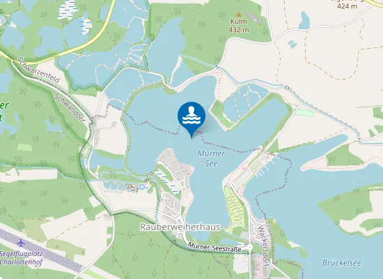 Map of MURNER SEE WACKERSDORF RAUBERWEIHERHAUS BADEPLATZ BEIM ATRIUM