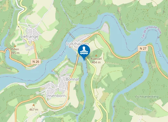 Map of Lac De La Haute Sure-Lultzhausen