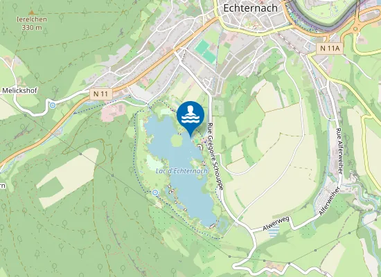 Map of Lac D'echternach - Auberge De Jeunesse