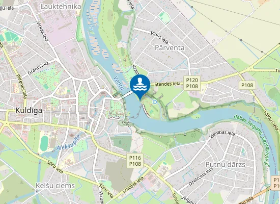 Map of Ventas Upe, Kuldīgas Peldvieta "Mārtiņsala"