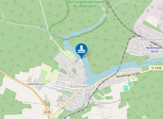 Map of HAMMERSEE BODENWOEHR BADEPLATZ SEEWINKL
