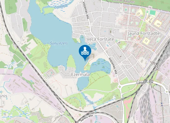 Map of Šūņu Ezers