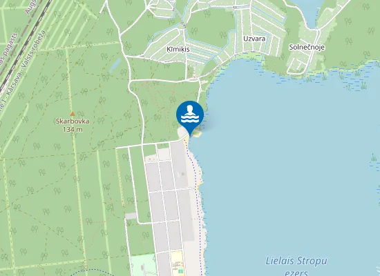 Map of Lielais Stropu Ezers, Peldvieta Stropu Vilnis