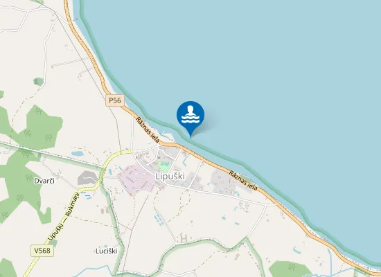 Map of Rāznas Ezers, Peldvieta Lipuškos
