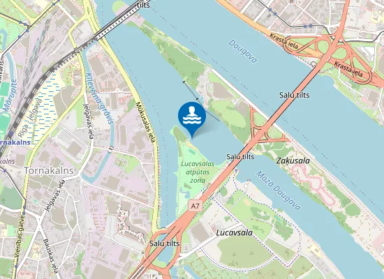 Map of Daugava, Lucavsalas Peldvieta