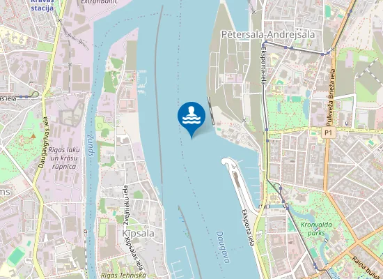 Map of Daugavas Peldvieta Ķīpsala
