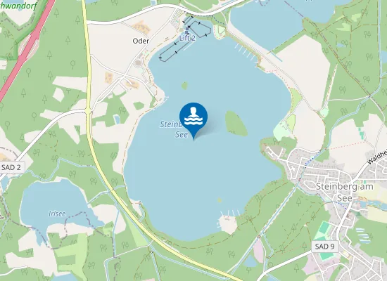 Map of STEINBERGER SEE STEINBERG AM SEE STEG BEIM WW HAUS