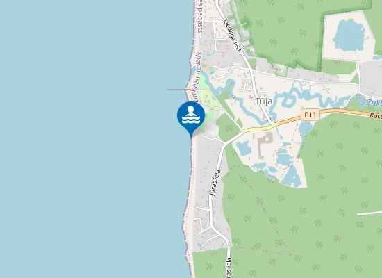 Map of Baltijas Jūra, Tūja, Peldvieta "Jūrasdzeņi"