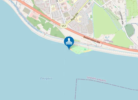Map of Salaspils Pilsētas Peldvieta