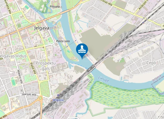 Map of Lielupe, Jelgavas Pilsētas Peldvieta