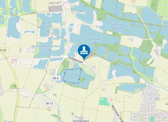 Map of FRIEDENHAINSEE PARKSTETTEN NORDUFER STEG