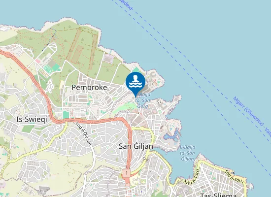 Map of Il-Bajja Ta San Gorg Lh Side Of Bay