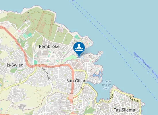 Map of Il-Bajja Ta San Gorg Rh Side Of Bay