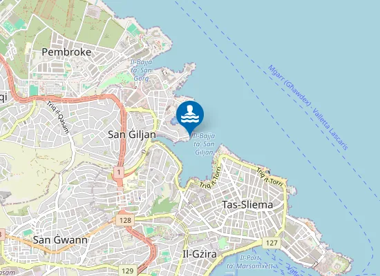 Map of Il-Bajja Spinola Close To Hotel Cavallieri