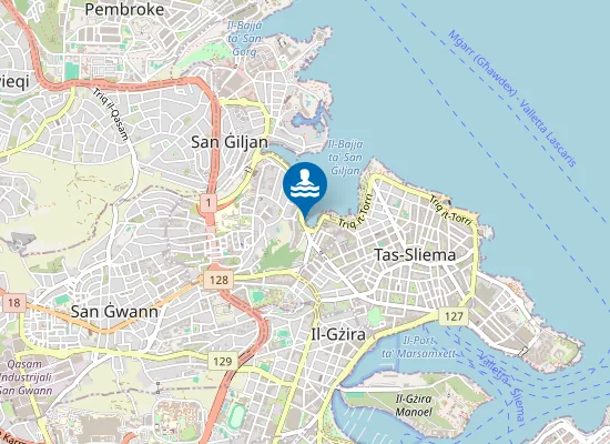 Map of Il-Bajja Ta Balluta Neptunes Pitch