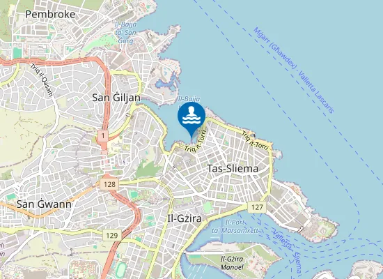 Map of IL-BAJJA TA SAN GILJAN NEAR JETTY