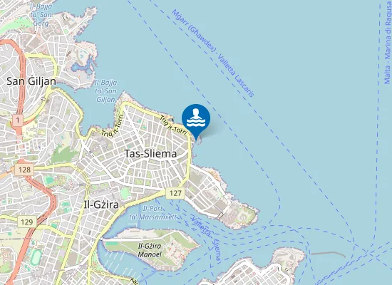 Map of Ghar Id-Dud Sliema Waterpolo Pitch