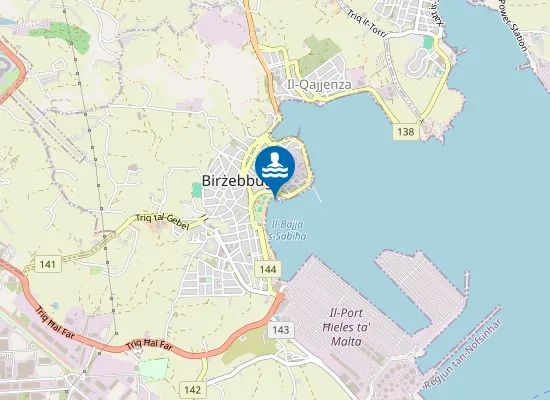 Map of Il-Bajja S-Sabieha Rh Side Waterpolo Pitch