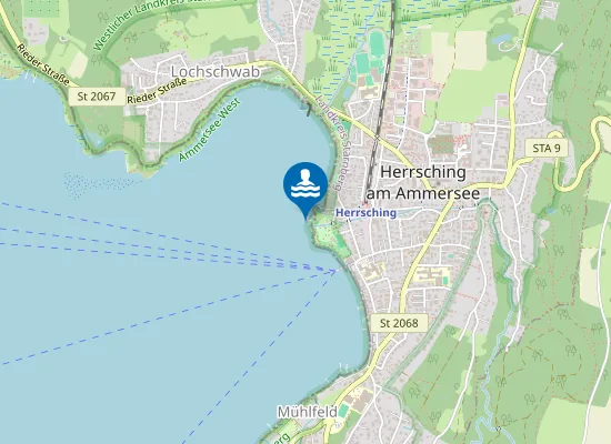 Map of Ammersee Herrsching Herrschinger Bucht