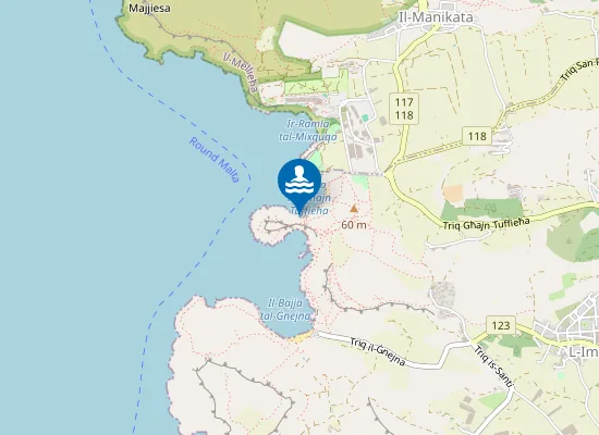 Map of Ir-Ramla Ta Ghajn Tuffieha Lh Side