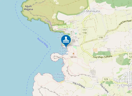 Map of Ir-Ramla Ta Ghajn Tuffieha Rh Side