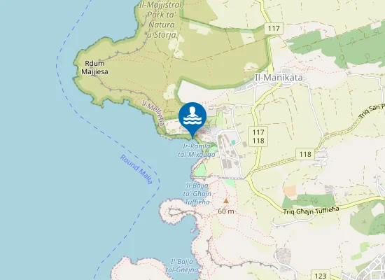 Map of Golden Sands Bay Below Hotel