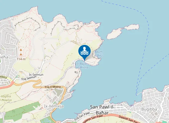 Map of Il-Bajja Tal-Mistra From Jetty