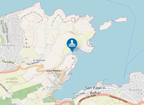 Map of Il-Bajja Tal-Mistra Lh Side Of Bay