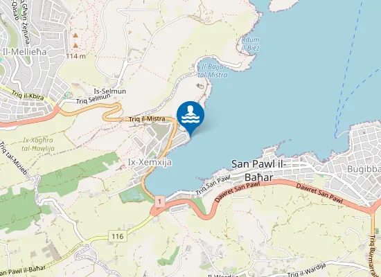 Map of XEMXIJA IL-FEKRUNA