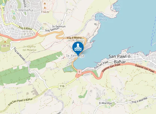 Map of XEMXIJA BELOW BEACH HAVEN