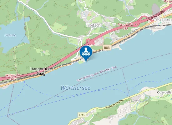 Map of WÖRTHERSEE, SAAG