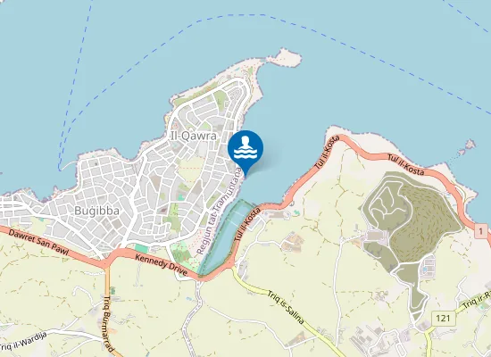 Map of IL-BAJJA TAS-SALINA QUAY AT CENS TAL-GEBEL