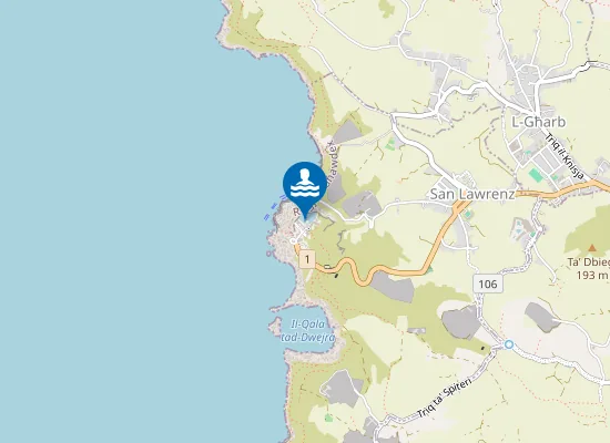 Map of Dwejra Inland Sea