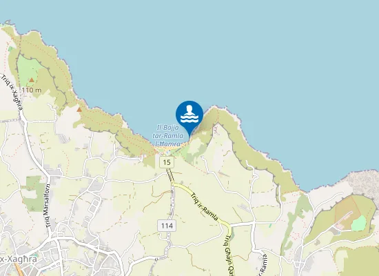 Map of Ir-Ramla L-Hamra Right Side Of Bay