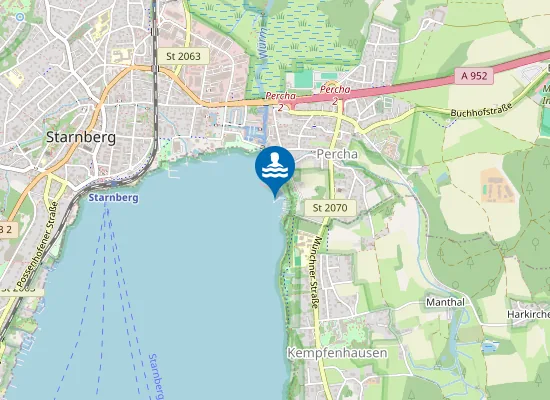 Map of STARNBERGER SEE STARNBERG PERCHA KEMPFENHAUSEN