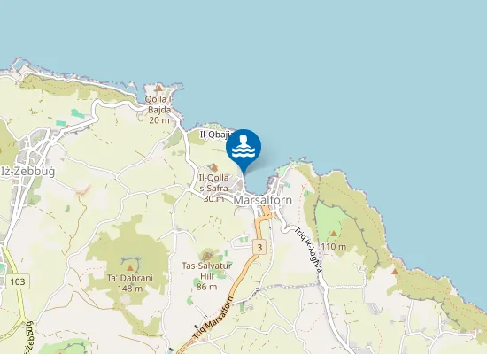 Map of Il-Bajja Ta Marsalforn Lh Side Of Bay