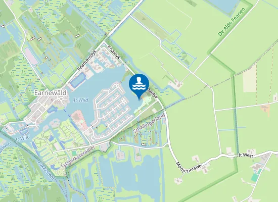 Map of ZWEMPLAATS EARNEWÂLD, EARNEWÂLD