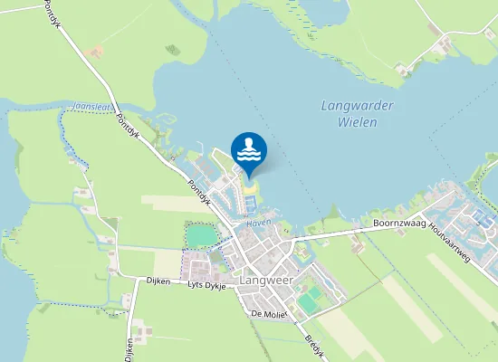 Map of LANGWARDER WIELEN, LANGWEER