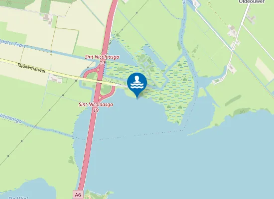 Map of TSJÛKEMAR ULESPRONG, SINT NICOLAASGA