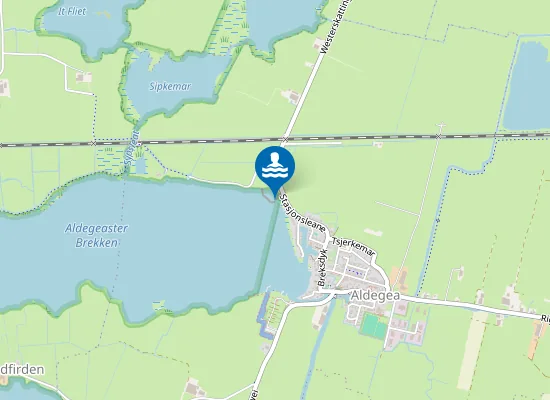 Map of Aldegeaster Brekken, Oudega