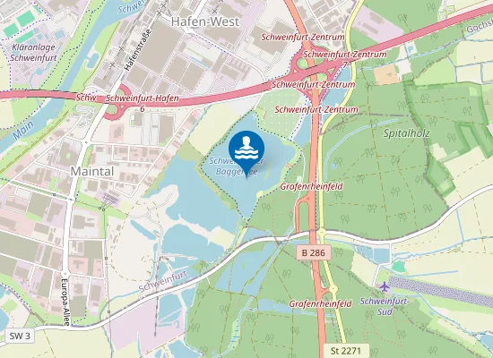 Map of BAGGERSEE SCHWEINFURTER KREUZ SCHWEINFURT